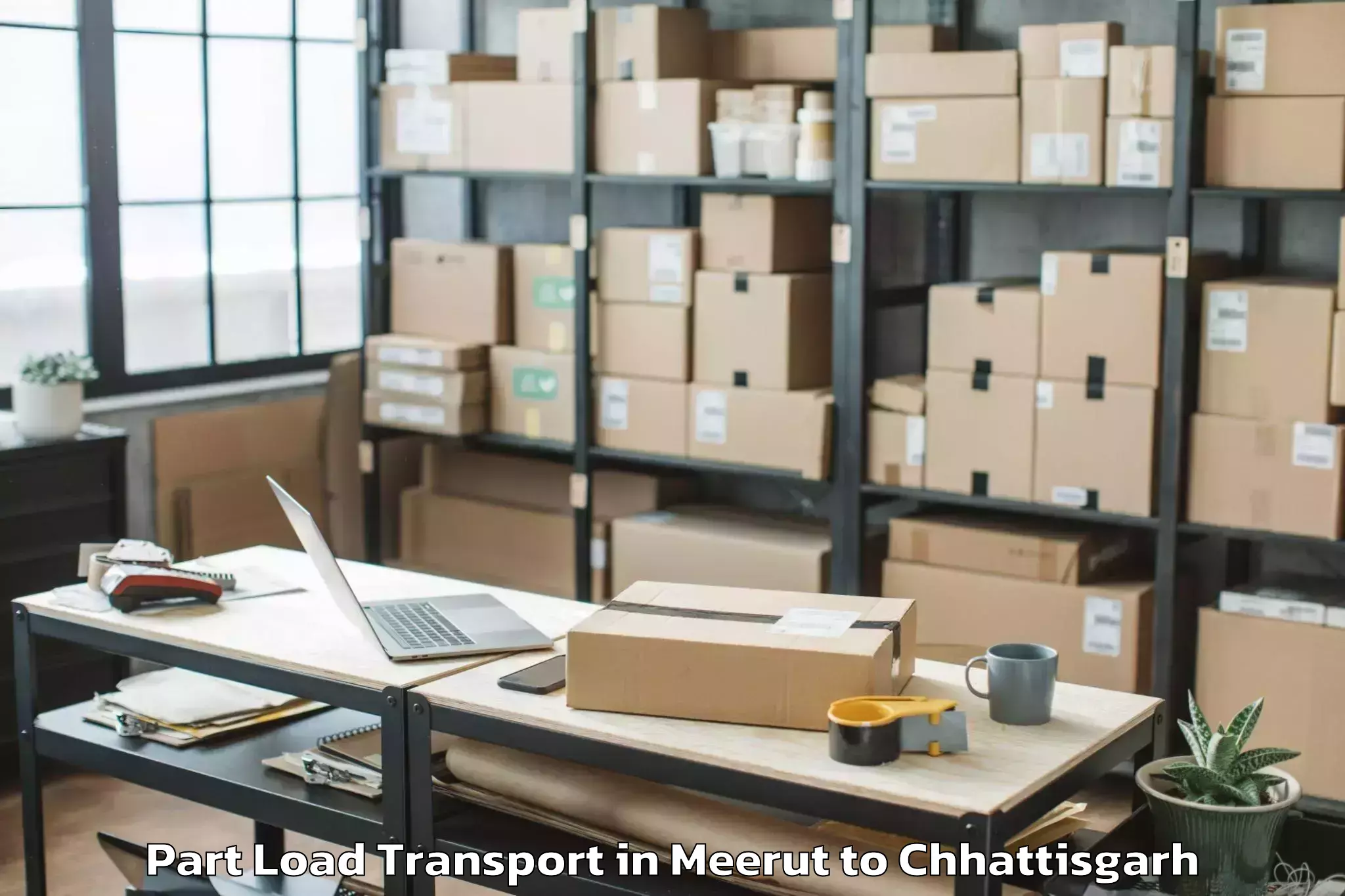 Affordable Meerut to Charama Part Load Transport